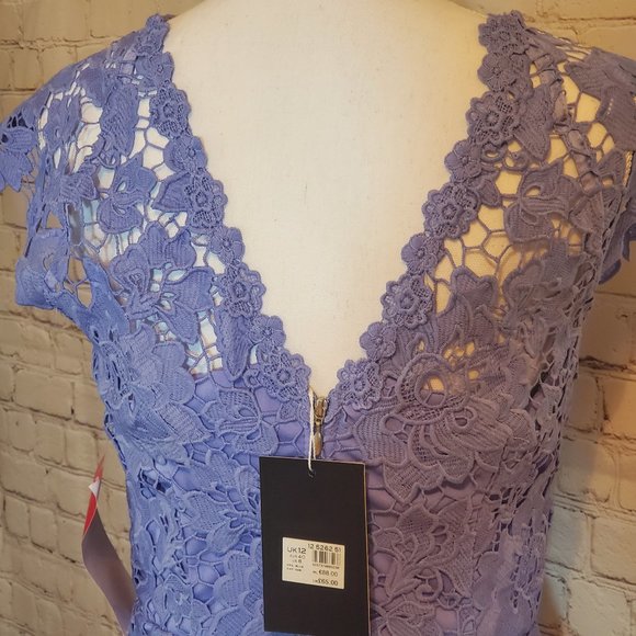 Paper Dolls Blue Cap Sleeves Dress Size 8 - Picture 5 of 8